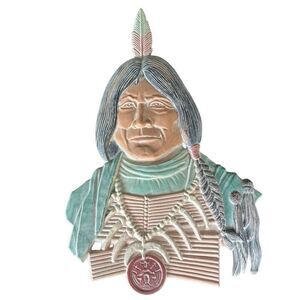 Sexton Metalcraft Vintage 1970 Native American Wall Hanging USA